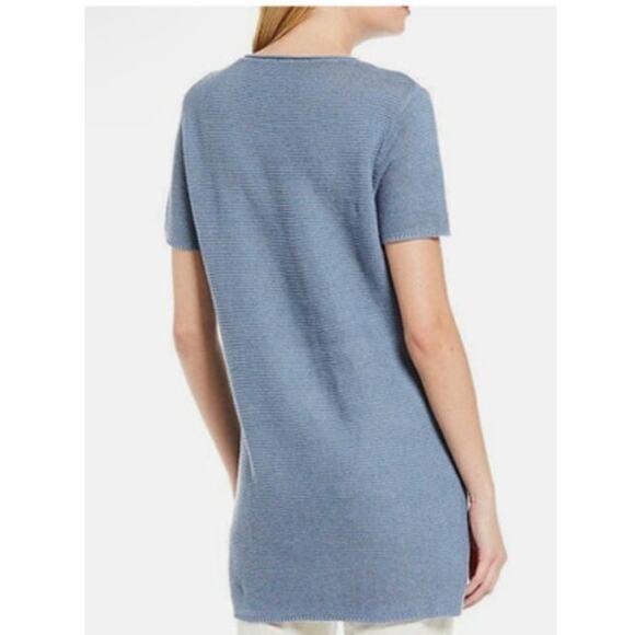 Eileen Fisher Organic Corded Short Sleeve Tunic Sweater PS - Picture 3 of 8